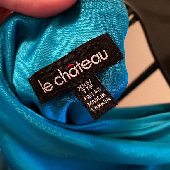 Blue polyester dress with one shoulder xxs - Picture 3 of 6